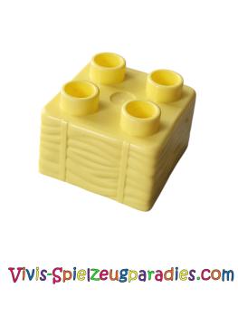Lego Duplo, Stein 2 x 2 mit Heuprofil (69716) helles Gelb