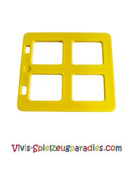Lego Duplo Tür- / Fensterscheibe 1 x 4 x 3 mit 4 gleich großen Scheiben quadratische Ecken (90265) gelb