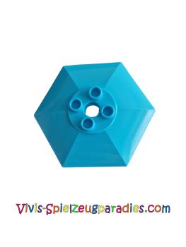 Lego Duplo Schirmaufsatz mit Loch ( 92002) mittleres Azurblau