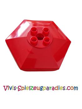 Lego Duplo Schirmaufsatz mit Loch ( 92002) rot