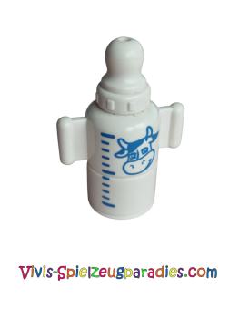 Lego Duplo Utensil Babyflasche mit Kuh- und Linienmuster (98196pb02)