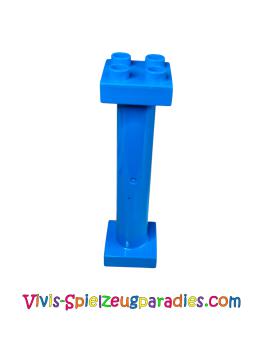 Lego Duplo Stützsäule 2 x 2 x 6 Rund mit offenem Gitterboden (98457) dunkles Azurblau