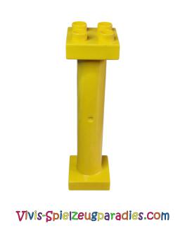 Lego Duplo Stützsäule 2 x 2 x 6 Rund mit offenem Gitterboden (98457) gelb