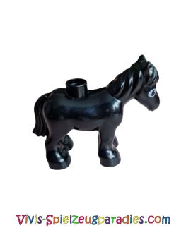 Lego Duplo Pferd Baby Fohlen Pony (Pferd03C01PB01)  Schwarz
