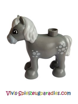 Lego Duplo Pferd Baby Fohlen Pony , Flecken und Schnauzen Muster (Pferd05c01PB02)