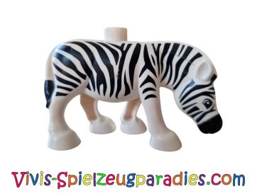 Lego Duplo-Zebra, glatte weiße Mähne (bb0794pb01)