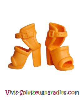 Barbie Schuh mit Keilabsatz orange