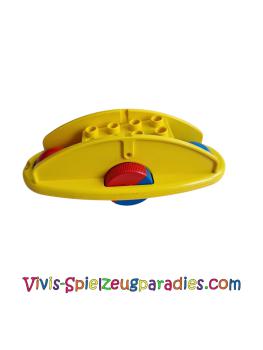 Lego Duplo Rassel Schaukelboden mit rot/blauen Rädern (x1316c01)