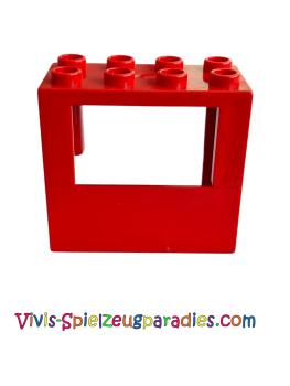 Lego Duplo Haus Fenster Tür Rahmen 2x4x3 halber Tür Ausschnitt ohne Tür Blatt (x978) rot