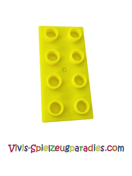 Lego Duplo Platte Basic 2x4 Dick (40666) neon gelb