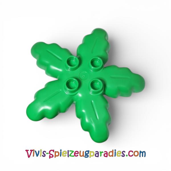 Lego Duplo, Pflanze Palmenblätter klein, 6 x 6 mit 4 oberen Noppen.  (84193) Hellgrün