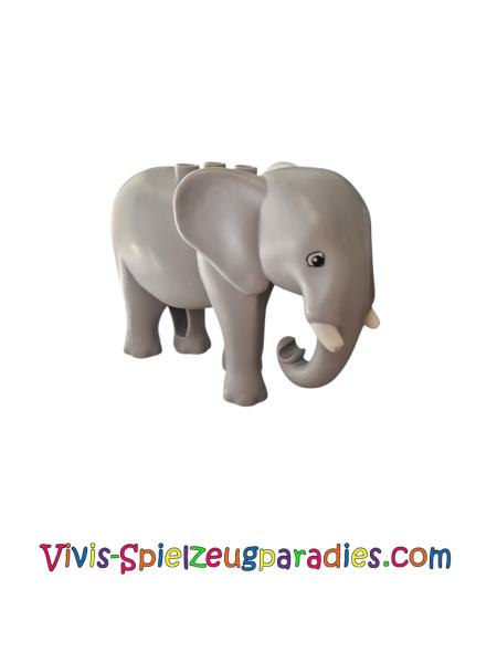 Lego Duplo Elefant erwachsen, geht mit weißen Stoßzähnen (89874c01pb01)