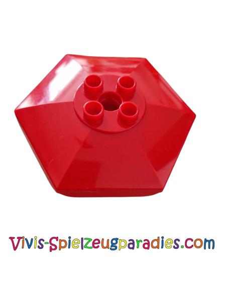 Lego Duplo Schirmaufsatz mit Loch ( 92002) rot