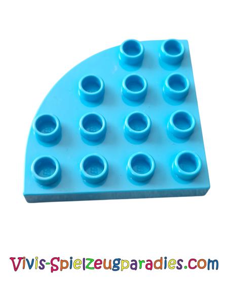 Lego Duplo, Platte Runde Ecke 4 x 4 (98218) medium Azur