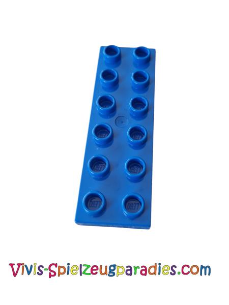Lego Duplo Platte Basic 2x6 dick (98233) blau