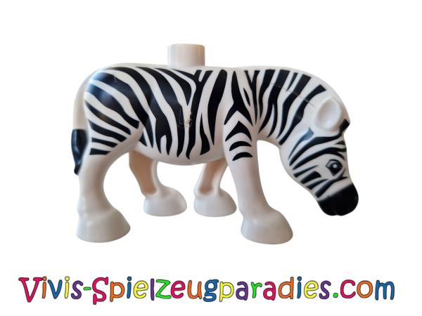 Lego Duplo-Zebra, glatte weiße Mähne (bb0794pb01)