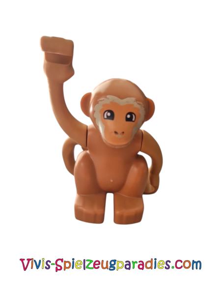 Lego Duplo Affe gekrümmter Schwanz zur Seite gedreht (bb0953c01pb03) mittleres Nougat