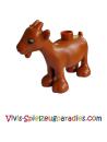 Lego Duplo Duplo Ziege mit Augen Quadratisches Muster (11369C01PB01) Dunkelorange