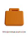 Lego Duplo Utensil Koffer mit schlichter Vorder- und Rückseite ( 20302) rötliches Orange