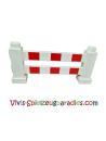 Lego Duplo Fence 1 x 6 x 2 Farm  with red stripe pattern  (310021pb01)
