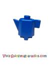 Lego Duplo  Teekanne / Kaffeekanne, eingerückter Boden Küchenzubehör (31041) blau