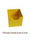 Lego Duplo, furniture drawer 2 x 2 with semicircle cut-out (6471) yellow