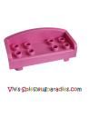 Lego Duplo Möbel Couch / Sofa mit abgerundeter Rückenlehne und 8 Nieten (6476) dunkelrosa