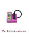 Lego Duplo Utensil Telephone on Brick 2 x 2 (6489) dark pink