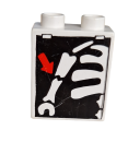 Lego Duplo Stein 1 x 2 x 2 mit Röntgenbild des gebrochenen Arm (4066PB255)