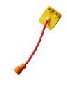 Lego Duplo Kreaturen Stein 2 x 2 abgerundet mit Seilschwanz und Lochverbinder (44198c03) gelb