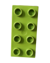 Lego Duplo Basic Bau Stein 2x4 (3011) Lemon
