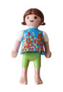 Playmobil Mädchen mit blauen T-Shirt und bedruckt (30 11 2620)