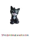 Lego Duplo Katze stehend mit weißem Brust- und Maulmuster (dupcat1pb02)
